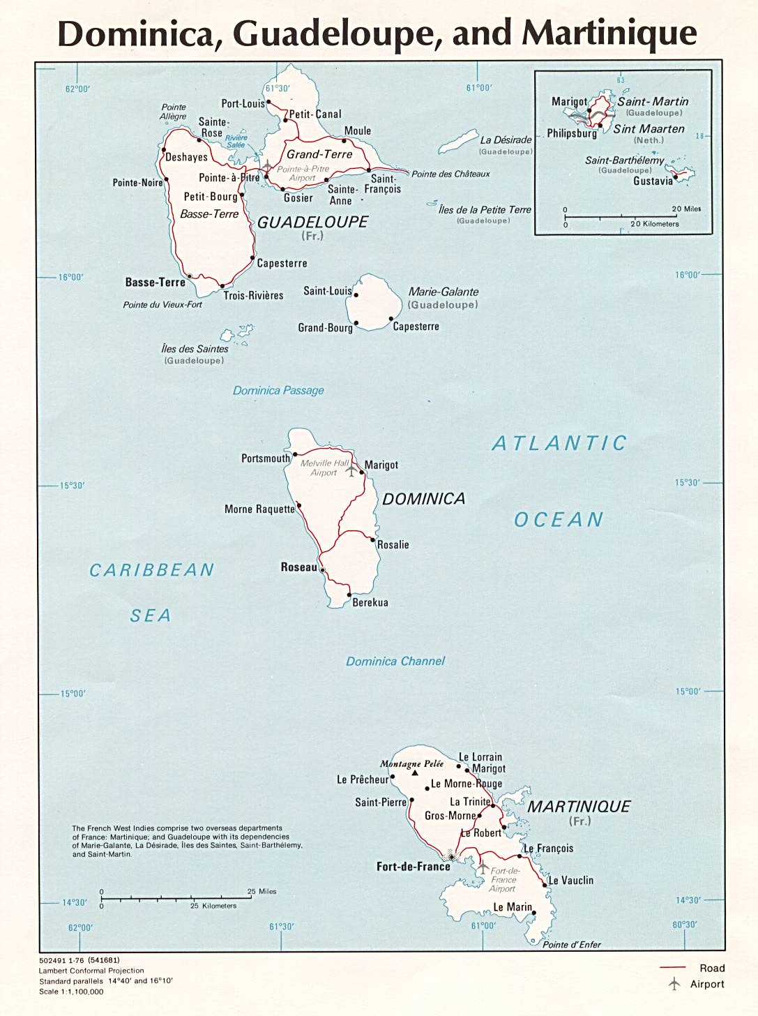 Dominica und Gioadeloupe